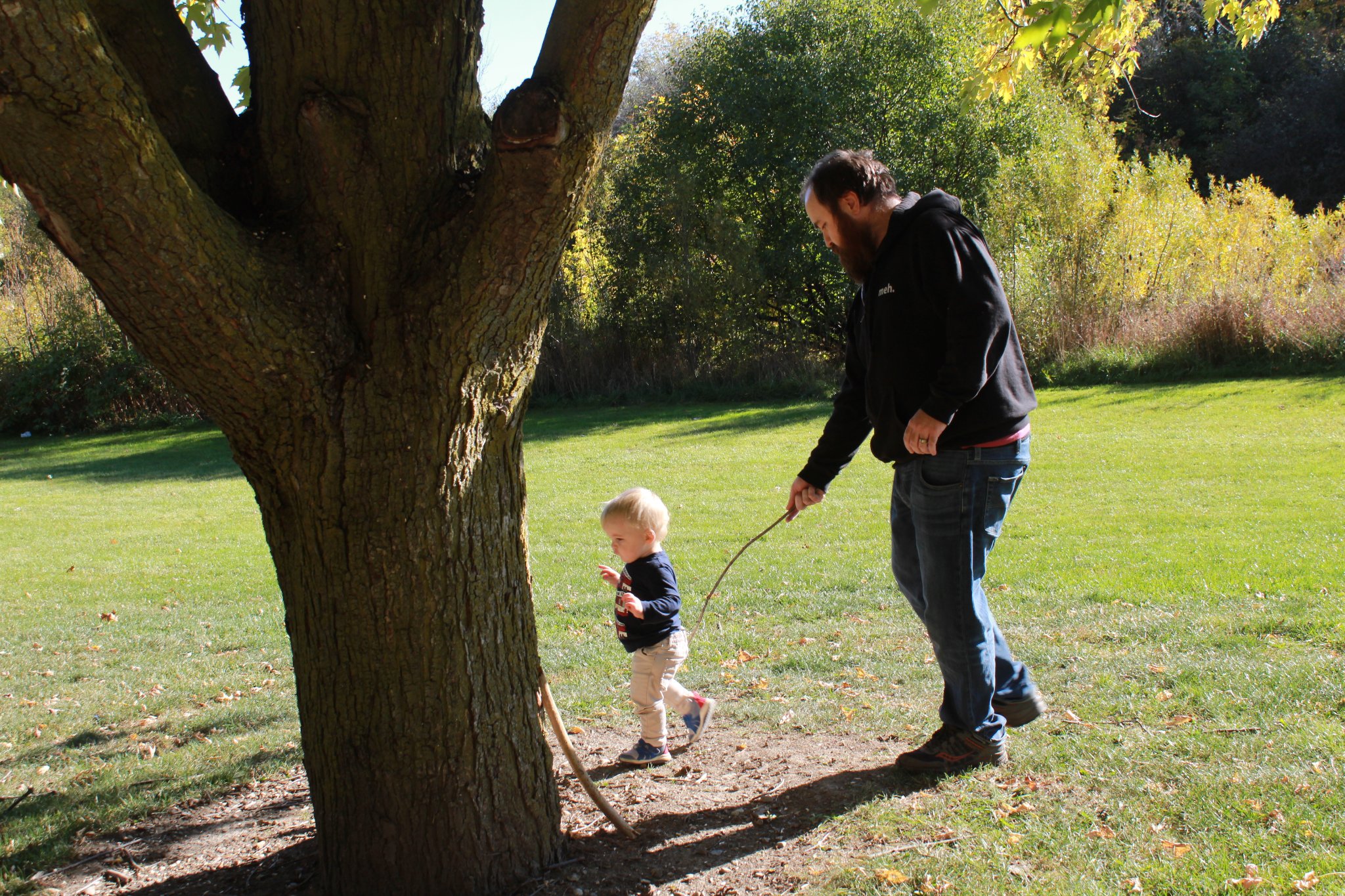 Here is my son, Asher, playing in the park with me